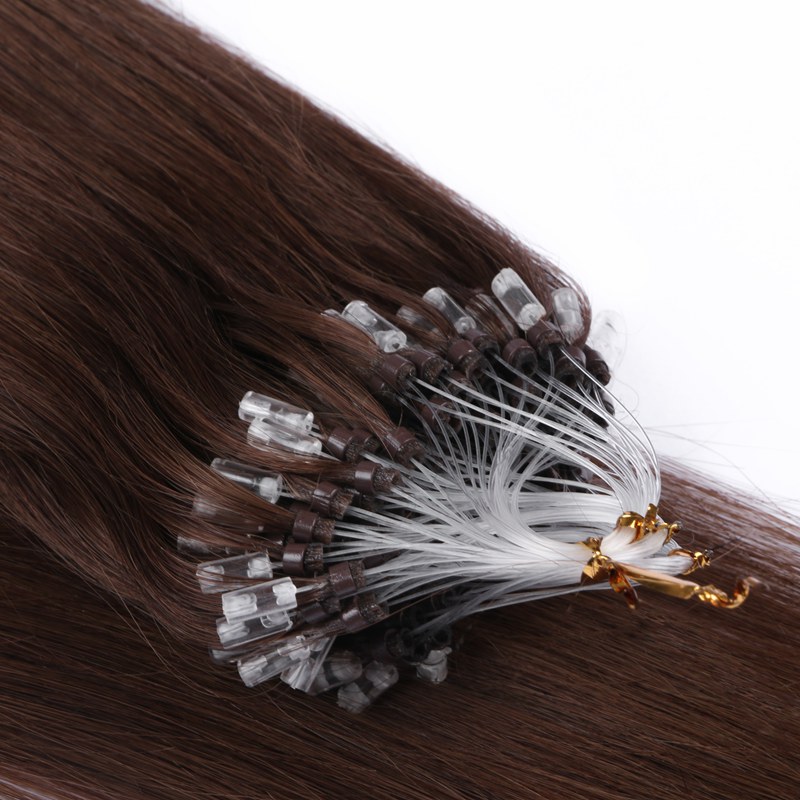 Wholesale Micre Loop / Micro Ring Beads Virgin Remy Hair Extensions Straight Micro Ring Loop Hair